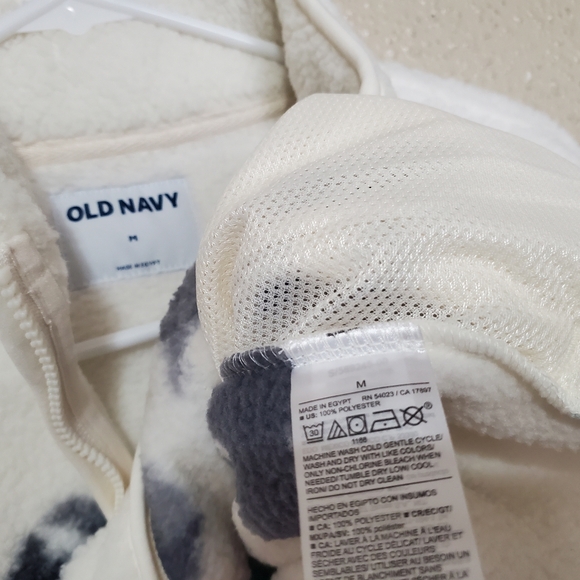 NWT Men's Old Navy Polar Bear Sherpa Fleece Quarter Zip Sweater Pullover Jacket - Picture 7 of 15